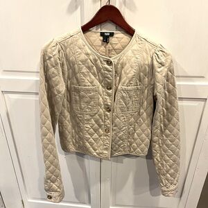 PAIGE Tan Utility Jacket with Quilted Design